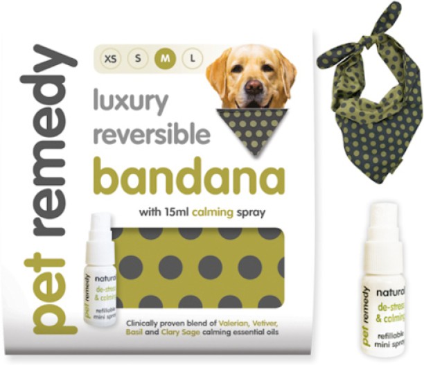 Pet Remedy Bandana with 15ml Calming Spray for Dogs - XS Dog Anti-stress Collar