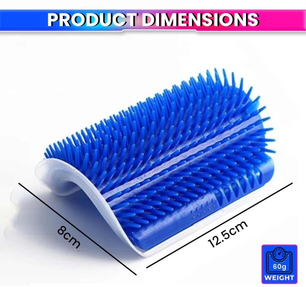 HabiTech Self Groomer with Catnip,Cat Brushes for Indoor Wall Corner Scratcher,Cat Face Scratchers Massager Tool Basic Comb for  Adult, Young Cat