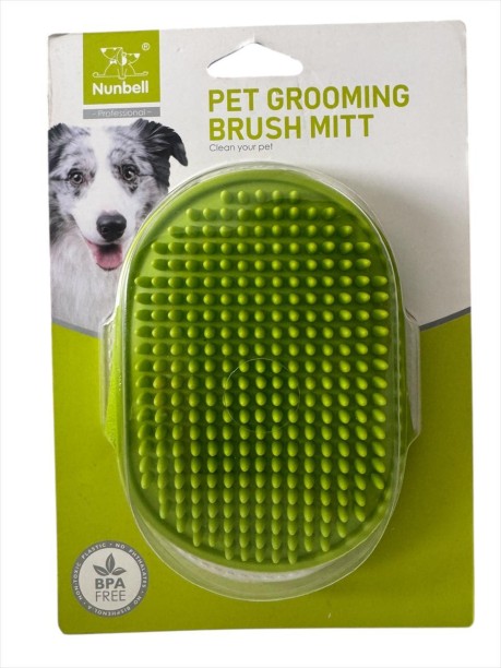NunBell PET GROOMING BRUSH MITT Basic Comb for  Adult, Young Dog & Cat, Horse