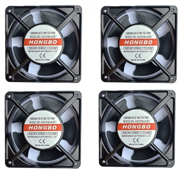 Pleysier Fan 220 Volt -Cabinet Axial Fan Air Cooler -Pack of 4 Plastic 1-speed Pet Dryer