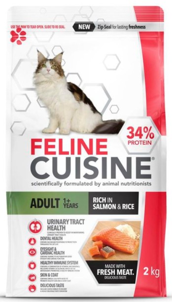 Feline Cuisine Cat food Feline Cuisine Salmon & Rice Adult Dry Cat Food 2kg Rice, Salmon 2 kg Dry Adult Cat Food