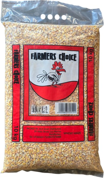 Farmers Choice Yellow Whole Maize 10 kg Dry Adult Bird Food