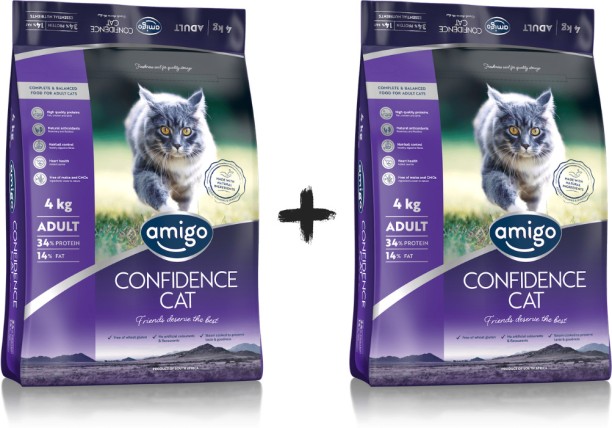 Amigo Confidence Cat Food Adult Lamb, Chicken, Fish 2 x 8 kg Dry Adult, Young Cat Food