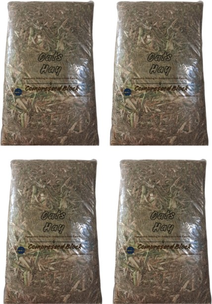 x3pets Oats Hay Compressed Block 4 x 1 kg Dry Adult Rabbit Food