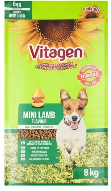 Vitagen Mini Lamb 8 kg Dry Young Dog Food Vitagen Mini Lamb Dog Food 8kg Lamb 8 kg Dry Adult Dog Food