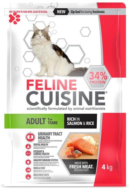 Feline Cuisine Rice & Salmon 4 kg Dry Adult Cat Food