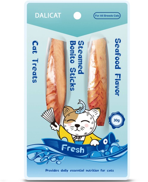 DALICAT Steamed Bonito Twin Sticks - Seafood Fish 30 g Wet Adult Cat Food
