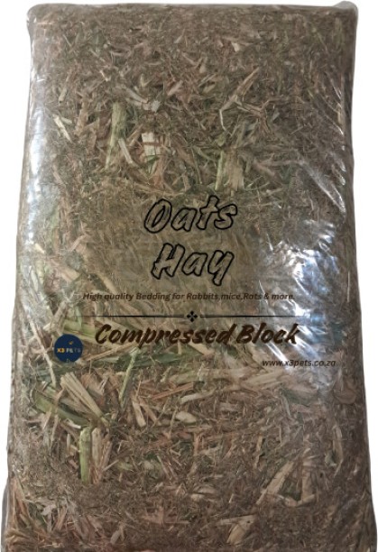 x3pets Oats Hay Compressed Block 1 Pack 1 kg Dry Adult Rabbit Food