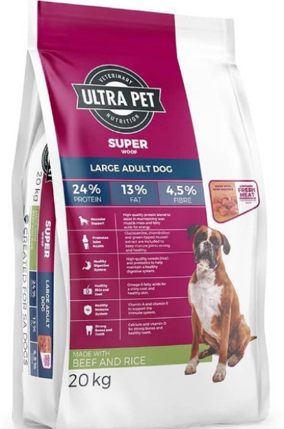 Ultra Pet Superwoof Large Adult Dog Beef, Rice 20 kg Dry Adult Dog Food