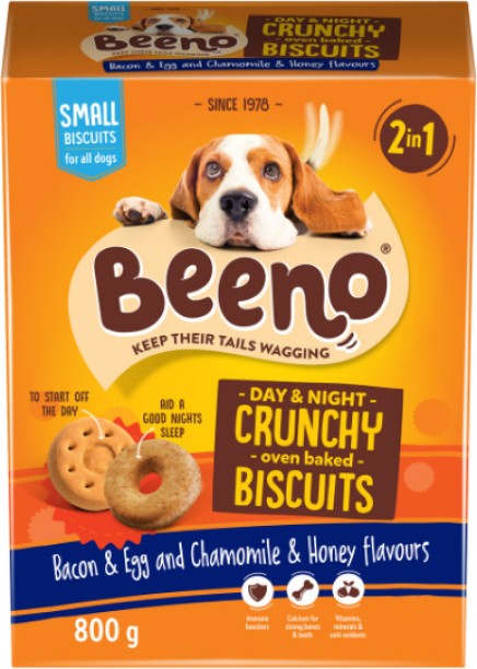 Beeno Small Dog Biscuits Duo Bacon, Egg, Honey 800 g Dry Adult Dog Food