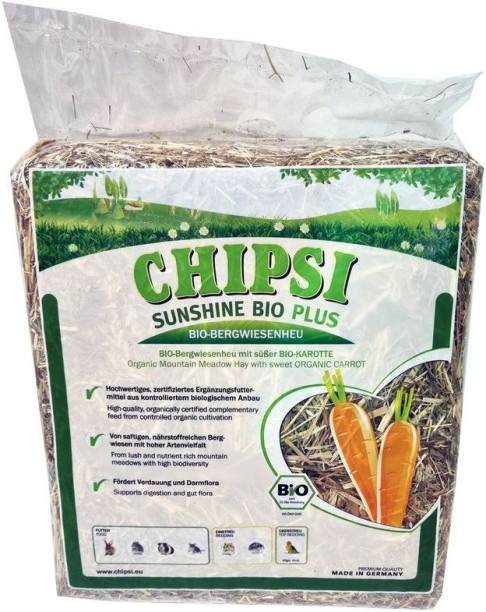 Chipsi Chipsi Mountain Hay with Organic Carrot Vegetable 0.6 kg Dry Adult, Senior, Young Rabbit Food