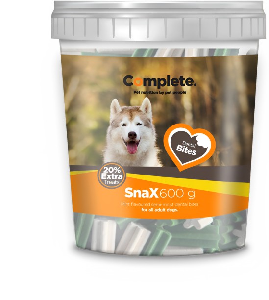 SMTE COMPLETE Snax Mint Dental Bites Semi-Moist Refreshing Dental Training Treats Cod 600 g Dry Adult Dog Food