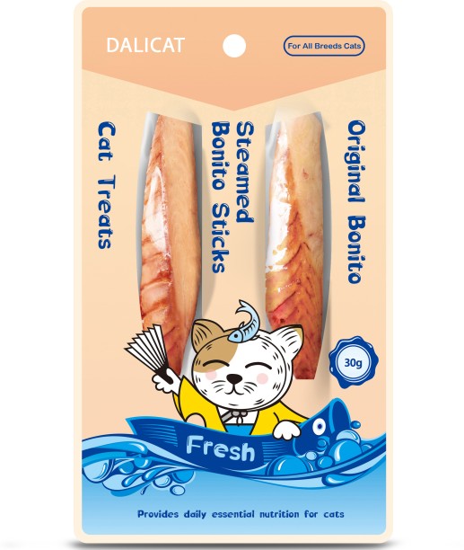 DALICAT Steamed Bonito Twin Sticks - Bonito Fish 30 g Wet Adult Cat Food