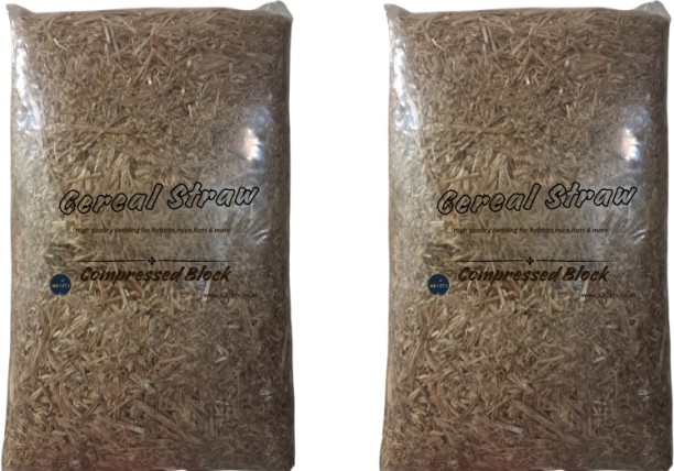 Cereal Strew Compressed Block for All Rodents - Double Pack 2 x 2 kg Dry Adult Guinea Pig Food