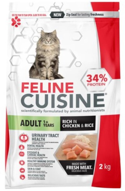 Feline Cuisine Rice & Chicken 2 kg Dry Adult Cat Food
