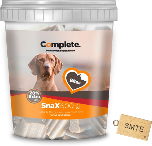 SMTE COMPLETE Snax Peanut Butter Bites Semi-Moist Dog Treats Lamb 600 g Dry Adult Dog Food