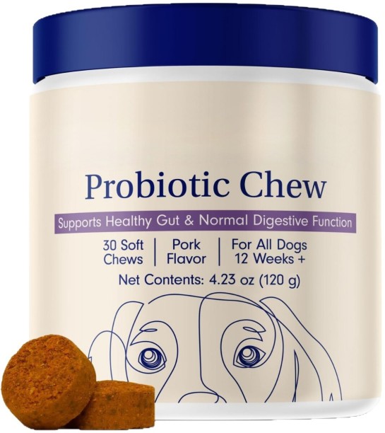 PetsCare Pet Probiotic Chews - Digestive & Gut Support for Cats & Dogs Pet Health Supplements