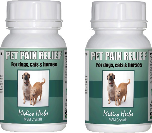 MedicoHerbs Natural Pet Pain Relief MSM Capsules - 60 x 1000mg (2 Pack) Pet Health Supplements