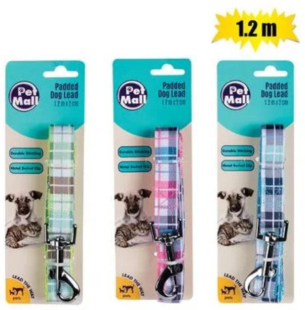 Pet Mall Pet dog-lead tartan 1.2mx2cm 120 cm Dog Strap Leash