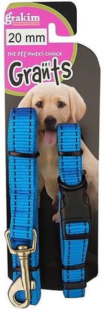 Grants COLLAR AND LEAD COMBO 20 mm Dog Cord Leash