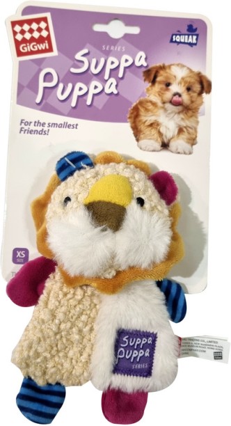 GiGwi XS Lion Squeaky Polyester Plush Toy For Dog