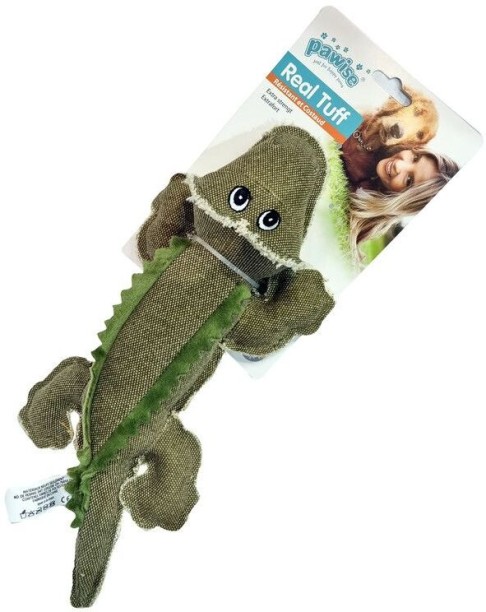 Pawise Squeaky Real Tuff- Crocodile Polyester Plush Toy For Dog