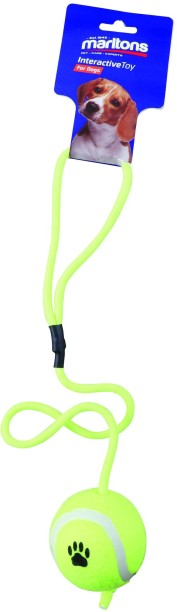 Marltons Tennis Ball On Rope Dog Toy 5646 Rubber Ball For Dog