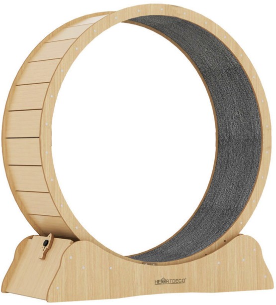 Heartdeco Cat Exercise Treadmill Spinner Wheel Wooden Training Aid For Cat