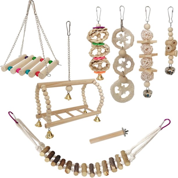 MUST Birds Toys Wooden Chew Toy For Bird