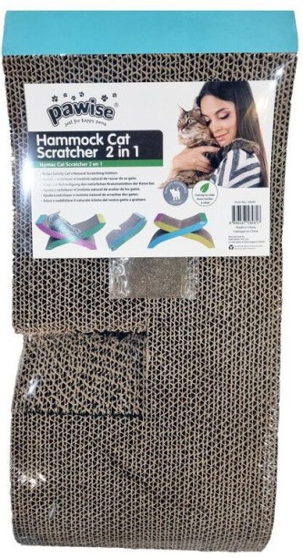 Pawise Cat Scratcher Hammock 2 in 1 Paper Tough Toy For Cat