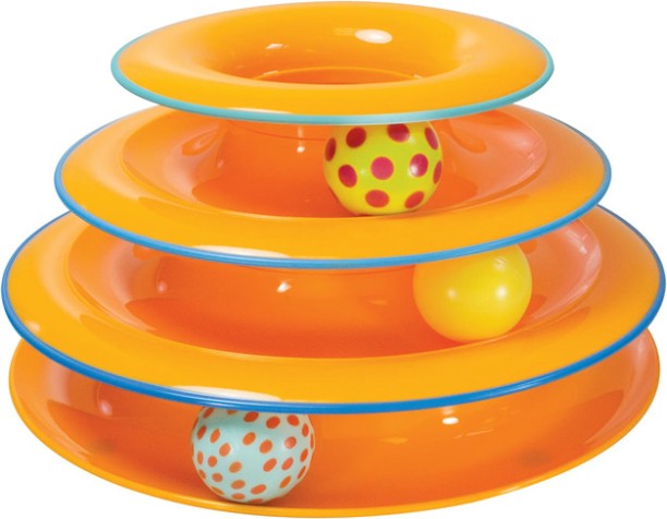 Petstages Tower of Tracks Toy for Cats Plastic Tough Toy For Cat