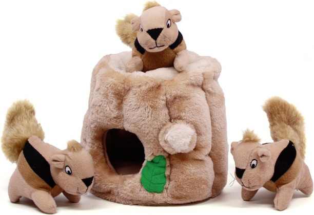 Outward Hound Hide-A-Squirrel XL Polyester Plush Toy For Dog