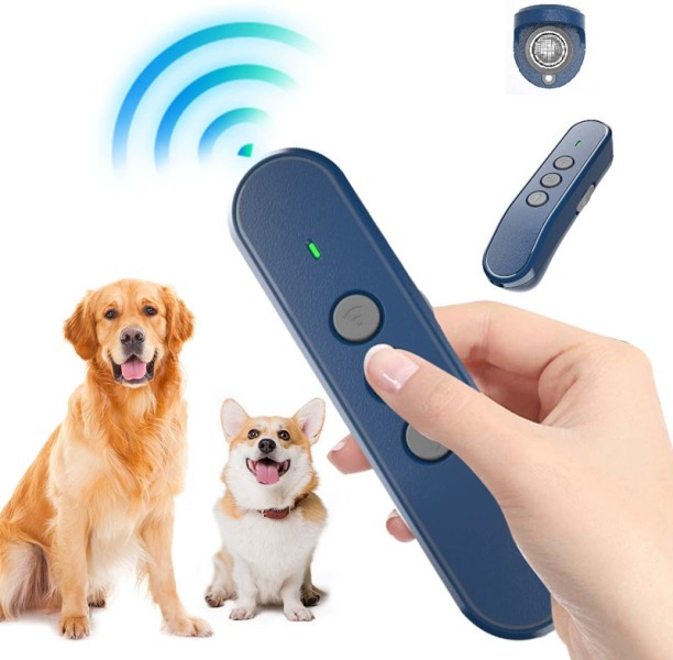 Happyfun New Anti Barking Device,Dog Barking Control Devices,Rechargeable Ultrasonic Dog Bark Deterrent up Plastic Training Aid For Dog