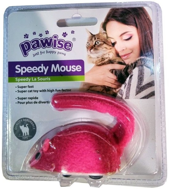 Pawise Speedy Mouse Plastic Tough Toy For Cat