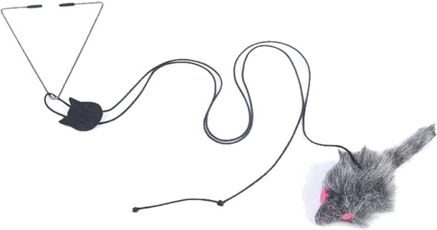 MUST Retractable Cat Toy Self-hey Hanging Door Mouse Cat Scratch Rope Cat Stick Polyester Soft Toy For Cat