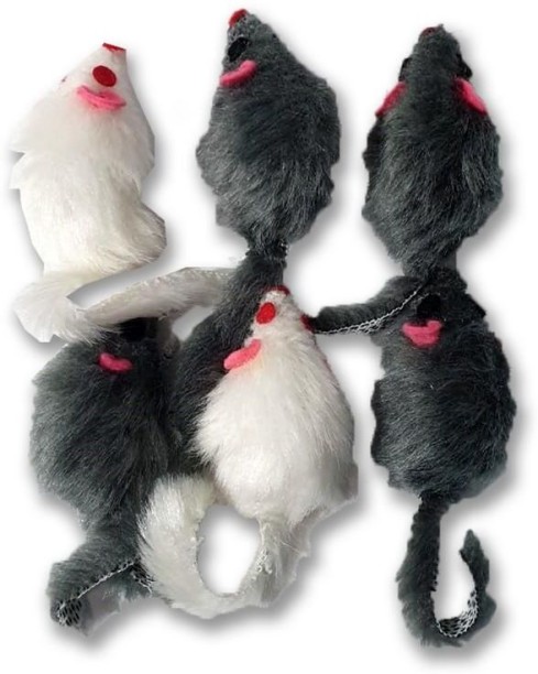 Pawise 6 Mice Polyester Soft Toy For Cat