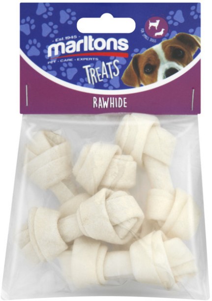 Marltons 5 x Rawhide Mini Chew Bones Rawhide NA Treat