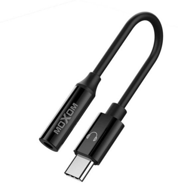 Moxom Black Phone audio converter Headphone Adapter