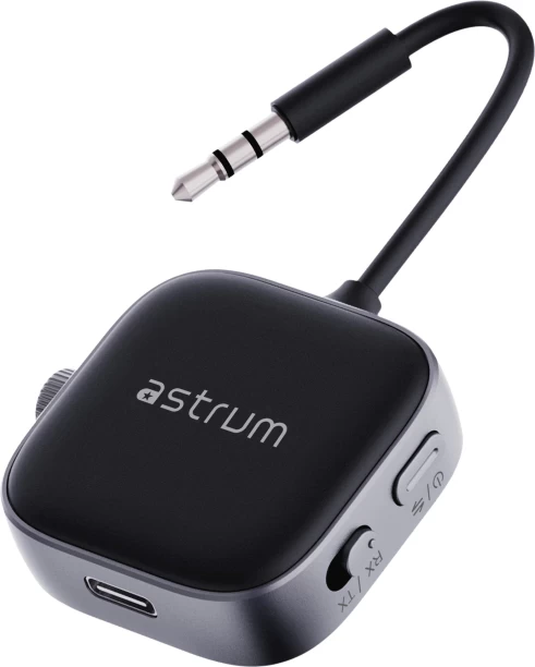 Astrum Black Multi-Device Wireless Audio Transmitter & Receiver,AUX/RCA -BT300 Headphone Splitter