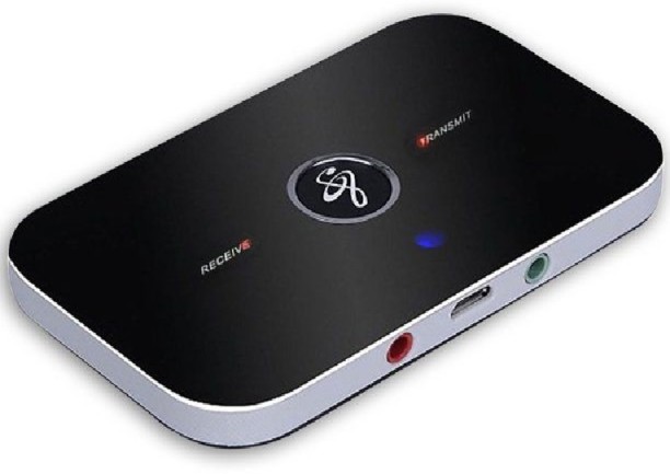 Elctro_World Black Wireless 2-in-1 audio receiver/transmitter Headphone Splitter