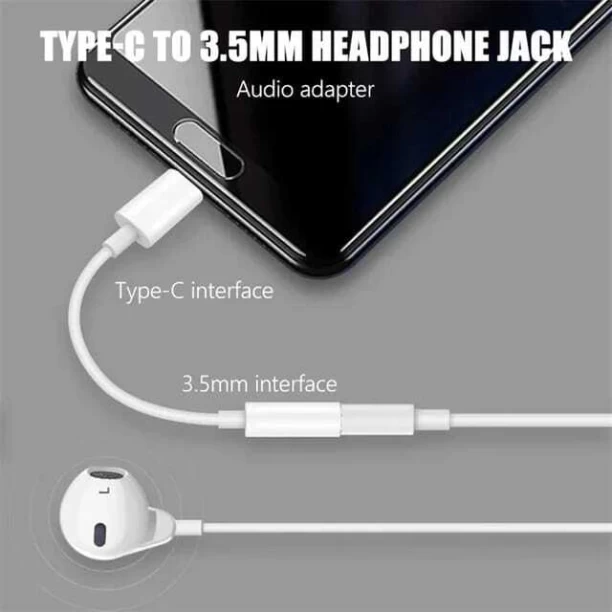 Tranyoo White Audio Cable Converter Headphone Adapter