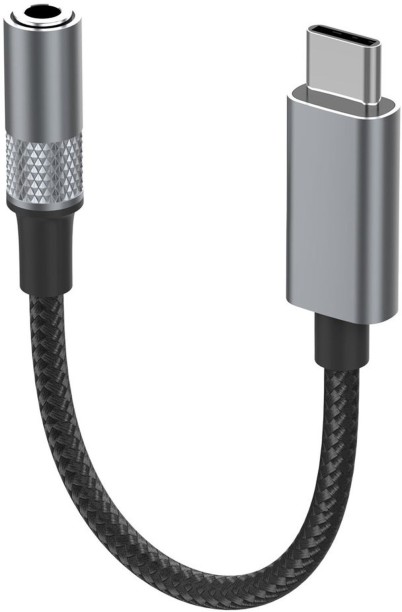 LDNIO Grey LDNIO LS-Y80C USB Type-C to 3.5mm Female Aux Headphone Jack Adapter | 0.13m Digital Audio Converter Headphone Adapter