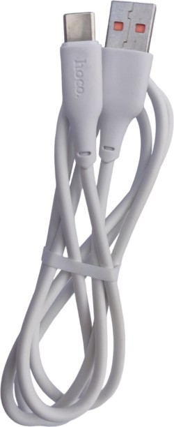 Hoco White 1m 100W USB to Type-C High Power Fast Charging Data Cable Headphone Extension