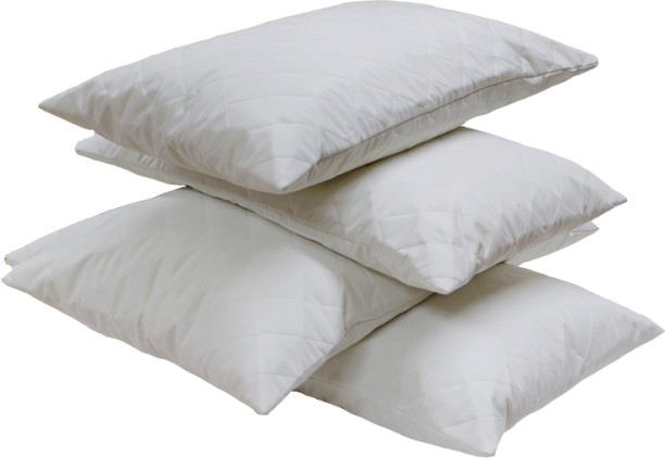 Rey's fine linen Quilted Cotton Filled Flap Euro Continental Size Pillow Protector