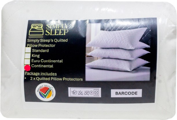 Simply Sleep Quilted Microfibre Filled Flap Continental Size Pillow Protector