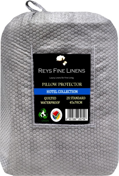 Rey's Fine Linen Quilted Cotton Filled Flap Standard Size Pillow Protector