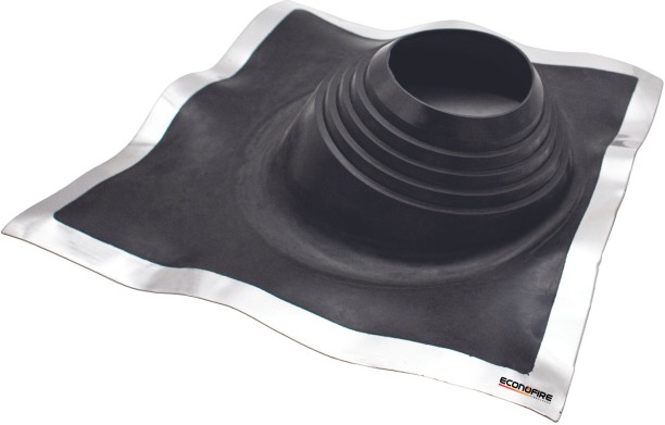 ECONOFIRE Rubber Boot Seal - Corrugated Roof Sheet - 75-200mm Diameter 1-way Pipe Joint