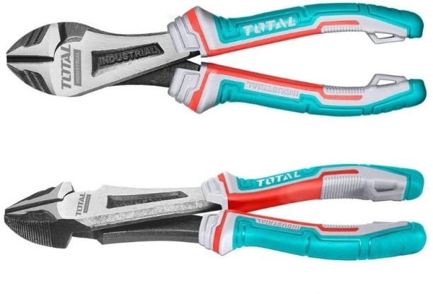 Total High Leverage Heavy-Duty Cr-V 7"/180Mm Diagonal Cutting Pliers Circlip Plier