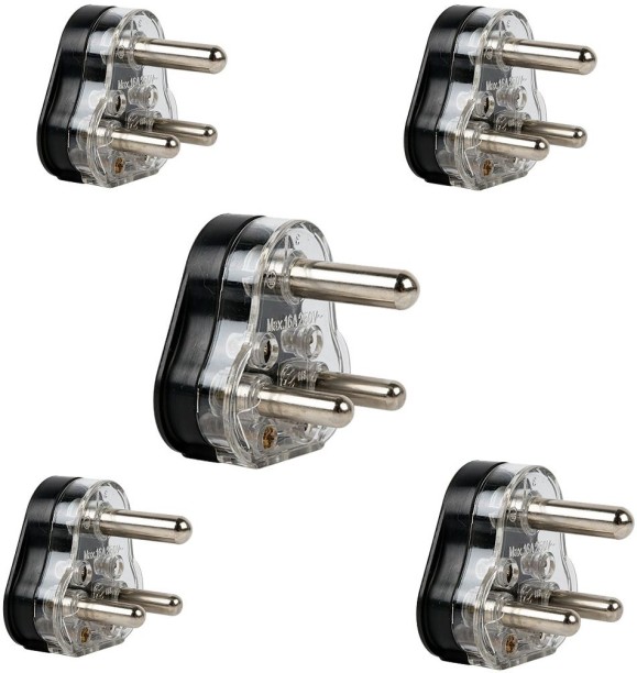 WOODLY Electrical 16Amp Adapters Pin Plug Top set of 5 Plug Pin