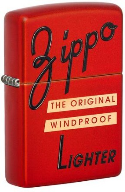 Zippo Red Box Top Design Pocket Lighter